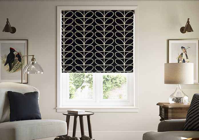 Orla Kiely Jumbo Linear Stem, Liquorice - Twist&Fit Roman Blind - Image 3